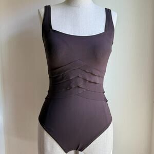Gottex Vintage Brown One Piece Swimsuit - Size 8